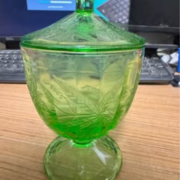 Depression Glass Candy Dish (Very Rare) - Picture 4 of 4